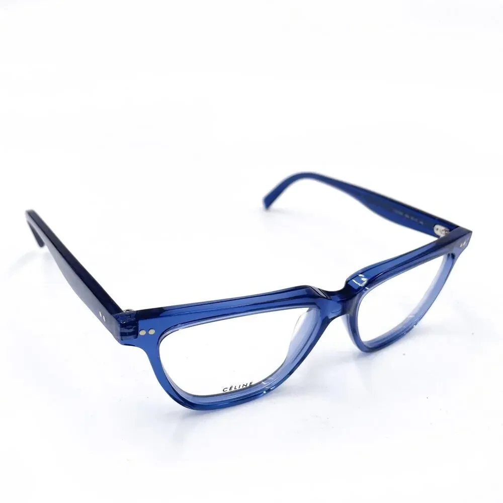 Celine Eyeglasses Blue Crystal Frames‎ Full Rim Square Optical CL50009I